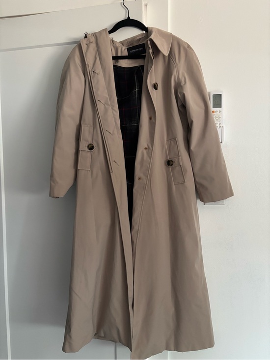 London Fog Jackets & Blazers - London Fog Women’s Maincoats Vintage Long Trench Coat 10P Beige Plaid Liner